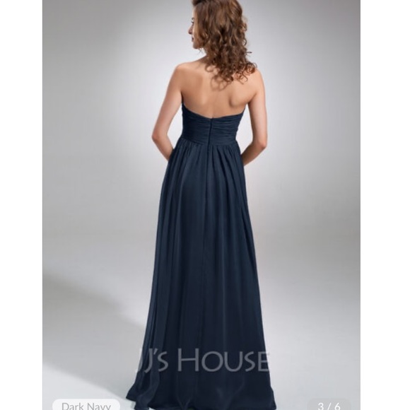 💙JJ’s HOUSE💙CHIFFON FLOOR LENGTH EMPIRE DRESS💙 - Picture 3 of 9